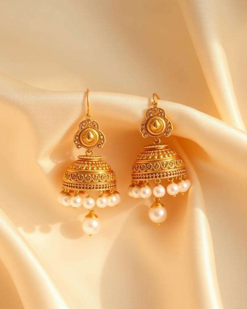 Pearl Cascade Jhumkas